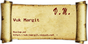 Vuk Margit névjegykártya